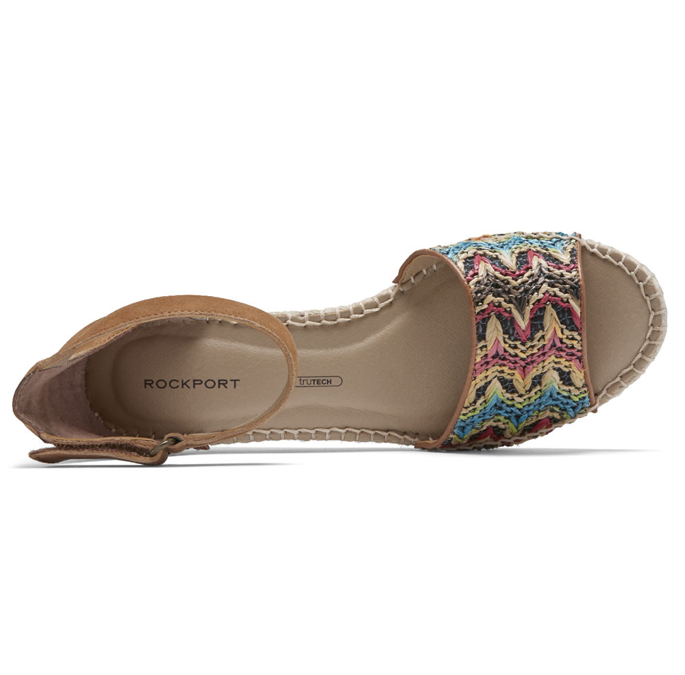 Rockport Womens Sandals Multicolor - Marah Woven Ankle Strap - UK 829-YLDFQH